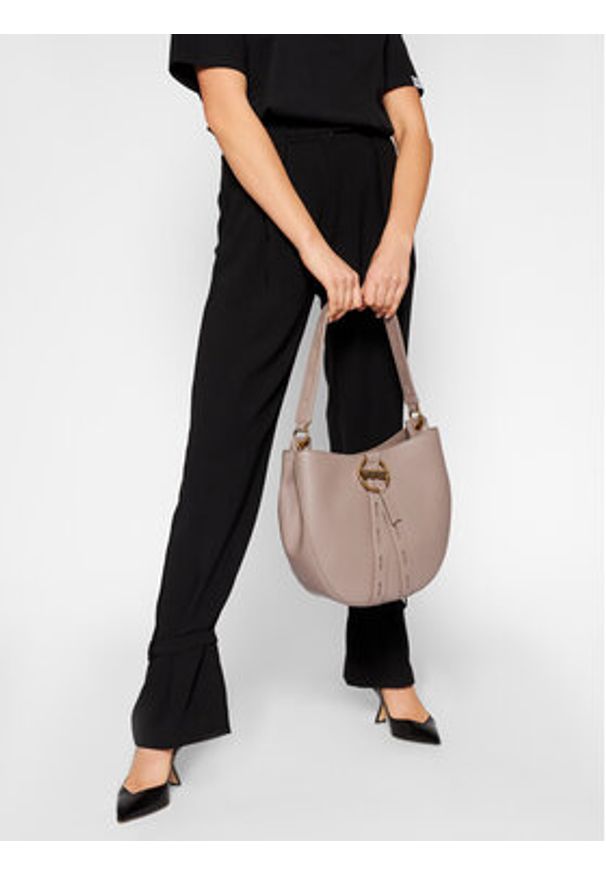 Love Moschino - LOVE MOSCHINO Torebka JC4084PP1BLM0001 Szary. Kolor: szary. Materiał: skórzane