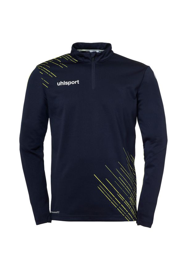 UHLSPORT - Dziecięcy top treningowy 1/4 zip Uhlsport Score 26. Typ kołnierza: kołnierzyk stójkowy. Kolor: wielokolorowy, niebieski, żółty. Wzór: haft. Sport: piłka nożna