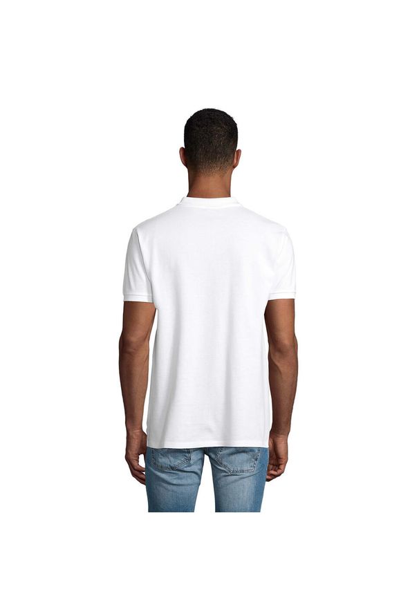 SOL'S - Męska Koszulka Polo Planet. Typ kołnierza: polo. Kolor: biały. Sport: turystyka piesza