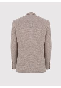 Pako Lorente - Brązowa marynarka w pepitkę. Okazja: na co dzień. Kolor: brązowy. Materiał: poliester, elastan, wiskoza. Sezon: wiosna. Styl: casual #2