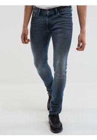 Big-Star - Spodnie jeans męskie skinny Jeffray 460. Stan: obniżony. Kolor: niebieski. Styl: retro