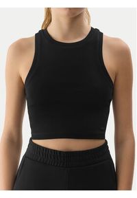 4f - 4F Top 4FWSS24TSLEF066 Czarny Slim Fit. Kolor: czarny. Materiał: bawełna #3