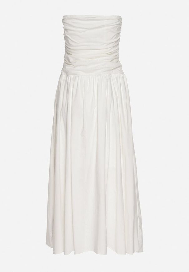 Born2be - Biała Sukienka z Bawełny Typu Bodycon Filarose. Okazja: na randkę, na imprezę, na co dzień. Kolor: biały. Materiał: bawełna. Typ sukienki: bodycon. Styl: klasyczny, casual, elegancki