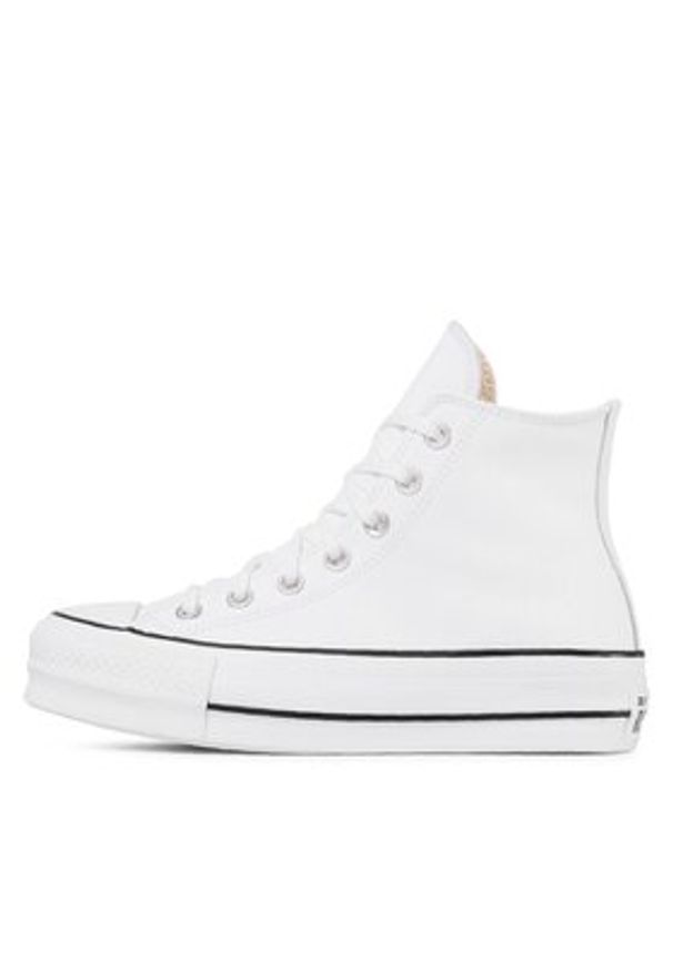 Converse Trampki Chuck Taylor All Star Lift Clean Hi 561676C Biały. Kolor: biały. Materiał: skóra