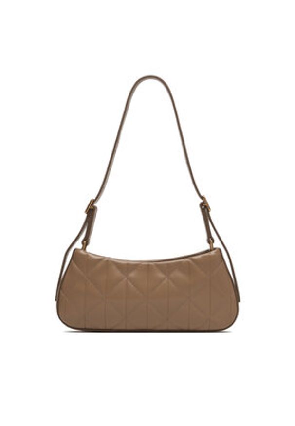 Calvin Klein Torebka Quilted Sm Shoulder Bag LV04F3327G Beżowy. Kolor: beżowy. Materiał: skórzane