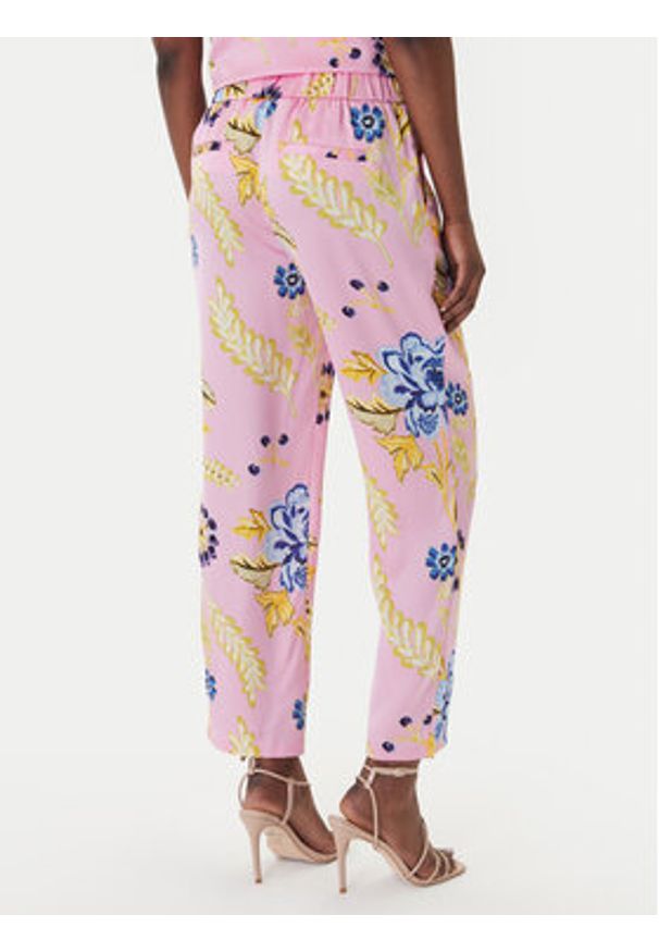 LOLA CASADEMUNT Spodnie materiałowe LS2614023 Różowy Slim Fit. Kolor: różowy. Materiał: syntetyk