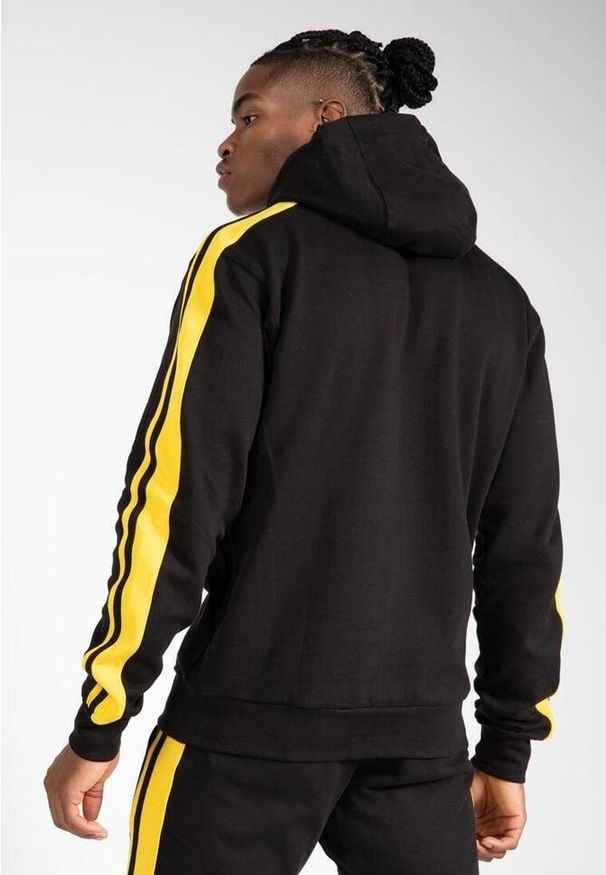 GORILLA WEAR - Banks Oversize bluza z kapturem - Czarny/Żółty. Typ kołnierza: kaptur. Kolor: czarny, żółty, wielokolorowy. Sport: fitness