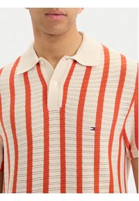 TOMMY HILFIGER - Tommy Hilfiger Polo MW0MW42770 Kremowy Regular Fit. Typ kołnierza: polo. Kolor: kremowy. Materiał: bawełna #5