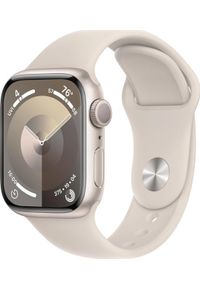 APPLE - Smartwatch Apple Watch 9 41mm GPS Starlight Alu Sport M/L Beżowy (MR8U3QP/A). Rodzaj zegarka: smartwatch. Kolor: beżowy. Styl: sportowy #1