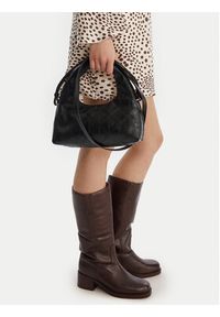 Calvin Klein Torebka Emblem Aop Puffer Bag With Strap LV04F3200G Czarny. Kolor: czarny. Materiał: skórzane #5