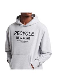 Bluza turystyczna męska Superdry Studios Rcycl City. Kolor: szary, wielokolorowy, fioletowy. Materiał: poliester, bawełna