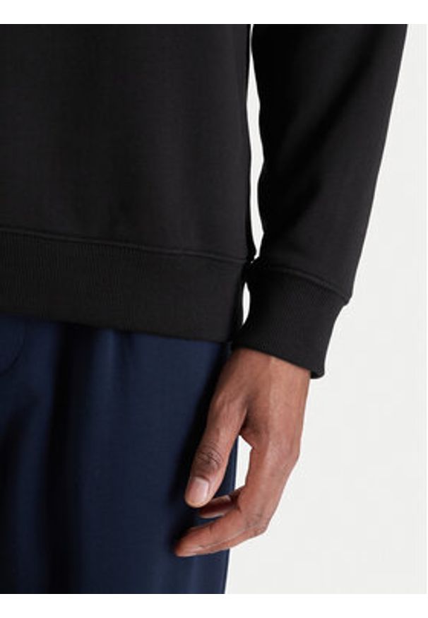 Hugo - HUGO Bluza Dweel 50558389 Czarny Relaxed Fit. Kolor: czarny. Materiał: bawełna