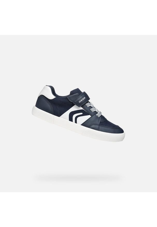 Geox - Buty GEOX J GISLI BOY Niebieski. Okazja: na co dzień. Kolor: niebieski, biały, wielokolorowy. Materiał: syntetyk, tkanina