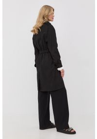 The Kooples trencz damski kolor czarny przejściowy dwurzędowy. Kolor: czarny. Styl: klasyczny #4