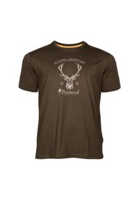 PINEWOOD - Koszulka męska Pinewood Red Deer. Kolor: zielony. Sport: turystyka piesza