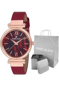 Zegarek Daniel Klein Zegarek damski Daniel Klein ANDREA bordowy. Kolor: czerwony #1