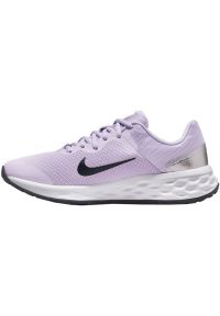 Buty do biegania Nike Revolution 6 Nn Jr DD1096 500 fioletowe. Zapięcie: rzepy. Kolor: fioletowy. Materiał: guma. Szerokość cholewki: normalna. Model: Nike Revolution #7