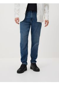 Reserved - Jeansy carrot z efektem sprania - indigo jeans #1