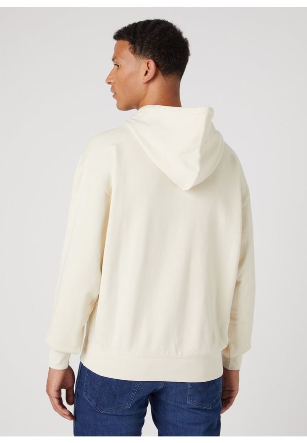 Wrangler - WRANGLER GRAPHIC HOODIE MĘSKA BLUZA LOGO NADRUK TURTLEDOVE W674I3C23 112337483. Wzór: nadruk
