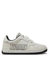 Tommy Jeans Sneakersy Tjm Basket Logo EM0EM01257 Biały. Kolor: biały. Materiał: skóra