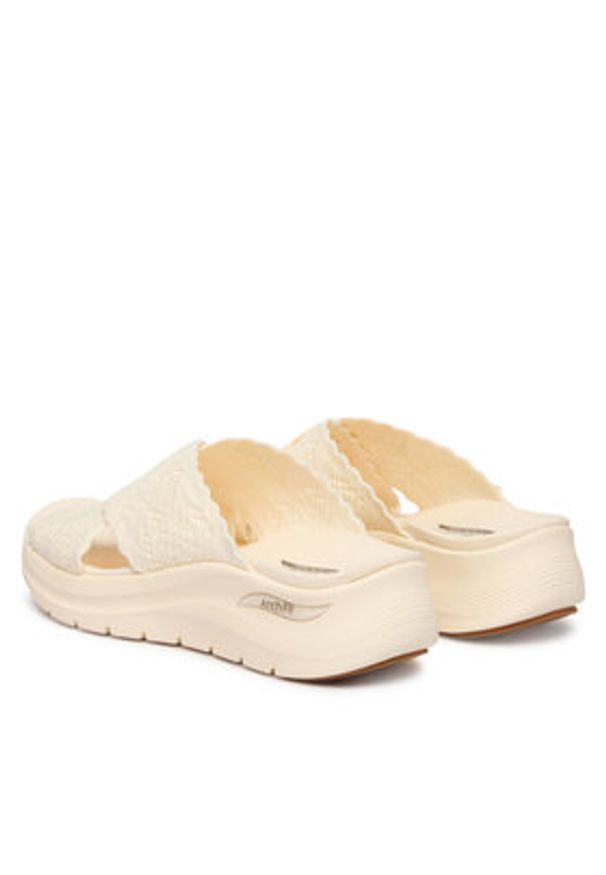 skechers - Skechers Klapki Arch Fit 2.0 164079/OFWT Beżowy. Kolor: beżowy. Materiał: materiał
