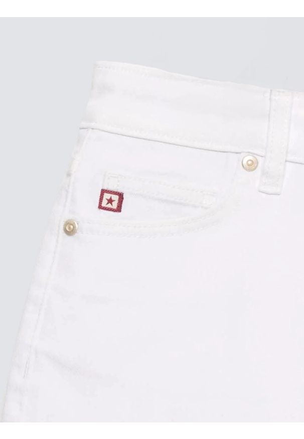 Big-Star - Szorty damskie jeansowe białe Ayako 815. Stan: podwyższony. Kolor: biały. Materiał: jeans. Sezon: lato. Styl: klasyczny