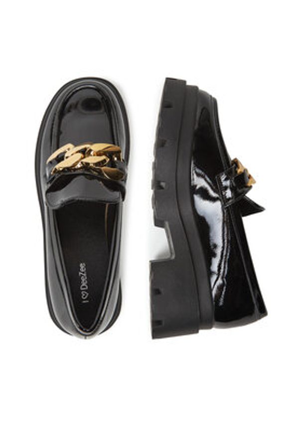 DeeZee Loafersy 8-409-1 Czarny. Kolor: czarny. Materiał: skóra