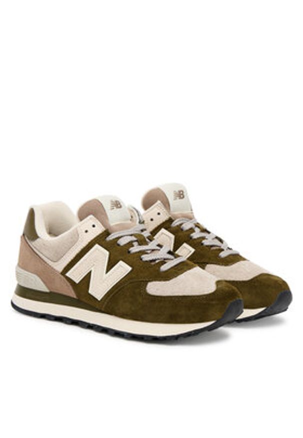New Balance Sneakersy U574BWS W Zielony. Kolor: zielony. Materiał: zamsz, skóra. Model: New Balance 574