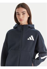 Adidas - adidas Bluza Z.N.E. JW5320 Granatowy Loose Fit. Kolor: niebieski. Materiał: syntetyk, bawełna #5
