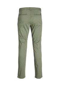 Jack & Jones - Jack&Jones Chinosy Marco 12150148 Zielony Slim Fit. Kolor: zielony. Materiał: bawełna