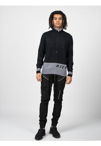 John Richmond - Richmond Sport Sweter "Full Zip". Okazja: na co dzień. Typ kołnierza: kołnierzyk stójkowy. Materiał: dzianina, prążkowany, wełna. Wzór: aplikacja. Styl: sportowy #1