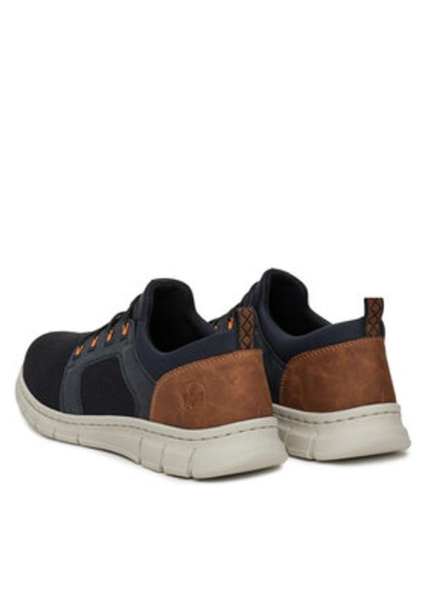 Rieker Sneakersy B7796-14 Granatowy. Kolor: niebieski. Materiał: materiał
