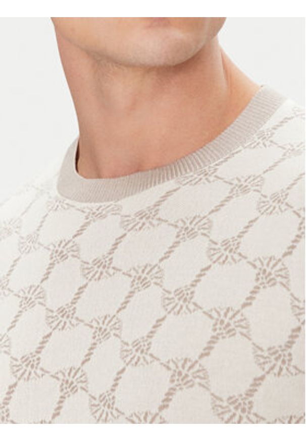 JOOP! Sweter 17 JK-17Ravao 30045832 Beżowy Modern Fit. Kolor: beżowy. Materiał: bawełna
