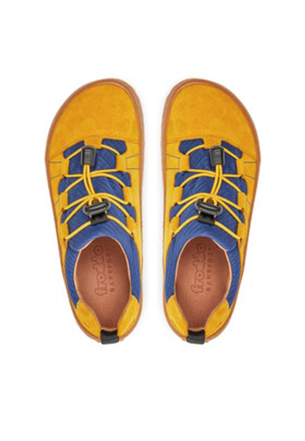 Froddo Sneakersy Barefoot Track G3130243-3 D Żółty. Kolor: żółty. Materiał: materiał
