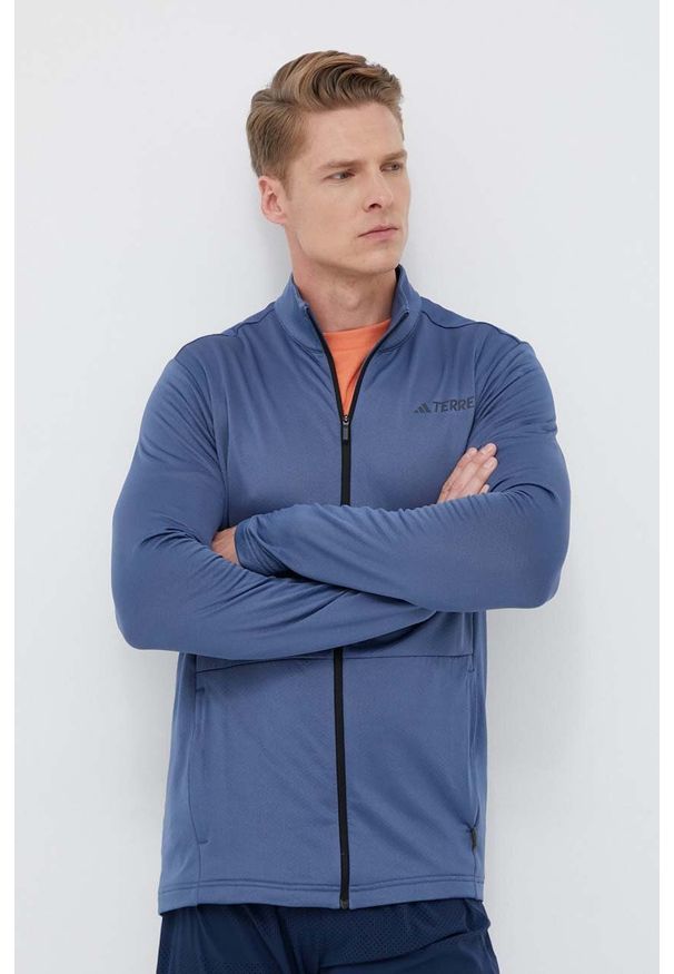 adidas TERREX bluza sportowa Multi kolor niebieski gładka. Kolor: niebieski. Materiał: polar, skóra, dzianina, materiał. Wzór: gładki. Styl: sportowy
