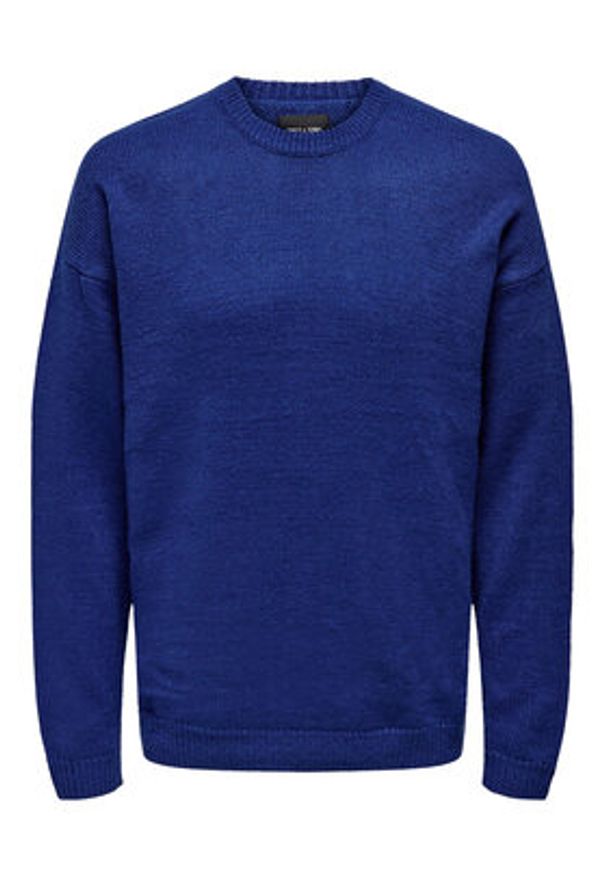 Only & Sons Sweter 22024567 Niebieski Regular Fit. Kolor: niebieski. Materiał: syntetyk