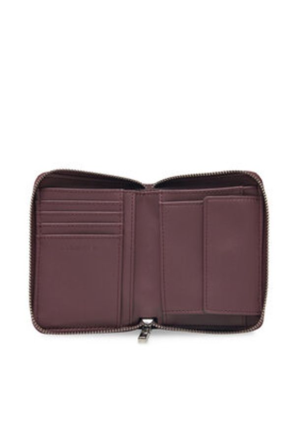 Calvin Klein Portfel damski K60K613064 Bordowy. Kolor: czerwony. Materiał: skóra
