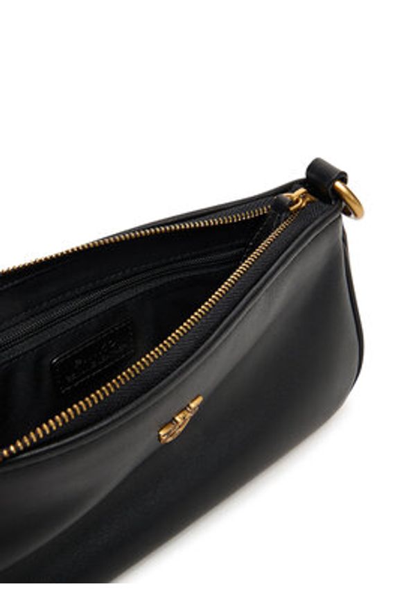 Pinko - PINKO Torebka Half Moon Baguette Mini AI 25-26 PLTT 105069 A0QO Czarny. Kolor: czarny. Materiał: skórzane