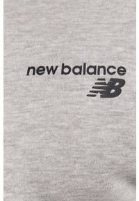 New Balance Bluza MT03911AG męska kolor szary gładka. Okazja: na co dzień. Kolor: szary. Materiał: dzianina. Wzór: gładki. Styl: casual