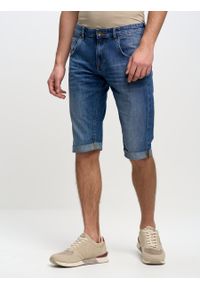 Big-Star - Szorty męskie jeansowe Conner 308. Kolor: niebieski. Materiał: jeans. Wzór: kwiaty. Sezon: lato. Styl: wakacyjny, klasyczny #6