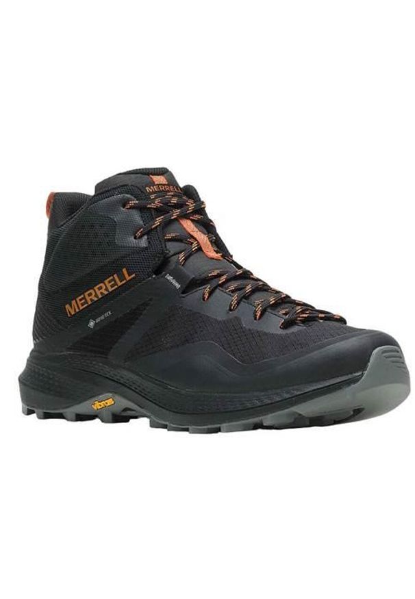 Buty trekkingowe męskie Merrell Mqm 3 Mid Gtx Gore-tex. Wysokość cholewki: za kostkę. Kolor: czarny. Materiał: syntetyk, materiał. Szerokość cholewki: normalna. Technologia: Gore-Tex. Sport: turystyka piesza