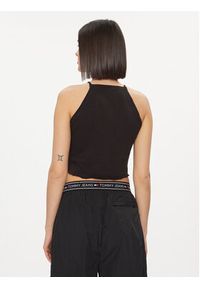 Tommy Jeans Top DW0DW17368 Czarny Slim Fit. Kolor: czarny. Materiał: bawełna #5