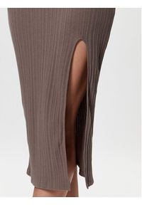 Gina Tricot Spódnica midi 18687 Beżowy Regular Fit. Kolor: beżowy. Materiał: bawełna #4