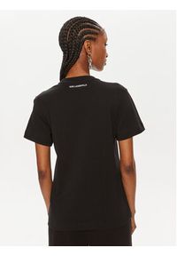 Karl Lagerfeld - KARL LAGERFELD T-Shirt 245W1717 Czarny Regular Fit. Typ kołnierza: dekolt w karo. Kolor: czarny. Materiał: bawełna #5
