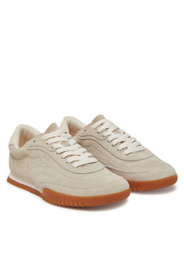 BOSS Sneakersy Carlynn 50541691 Écru. Materiał: skóra, zamsz