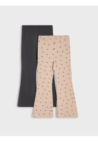 Sinsay - Prążkowane spodnie flare ze wzorkiem 2 pack - wielobarwny. Materiał: prążkowany #1