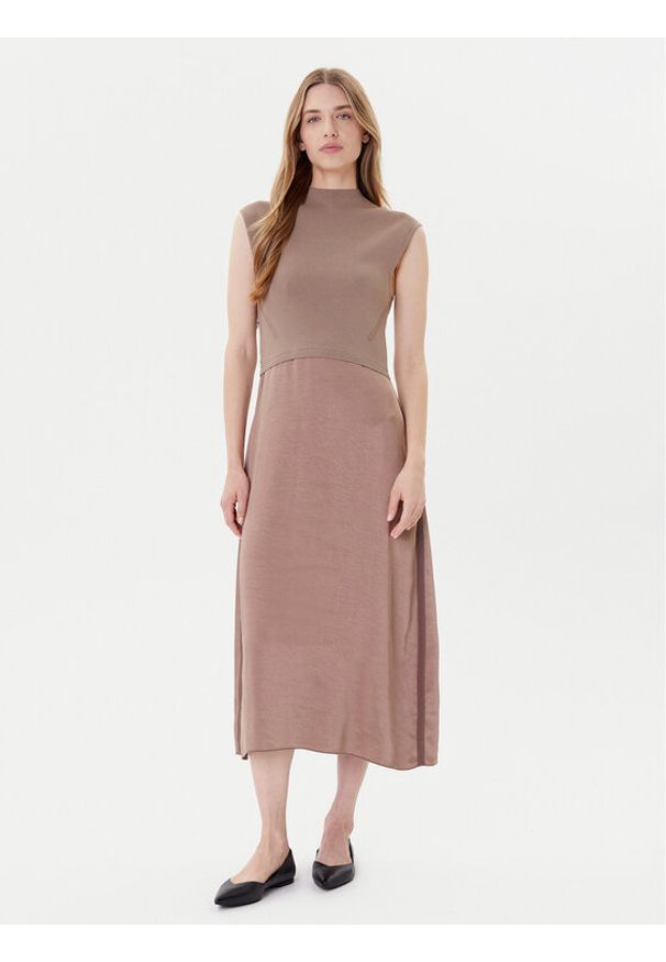 BOSS Sukienka codzienna Ferdolini 50542873 Granatowy Regular Fit. Okazja: na co dzień. Kolor: niebieski. Materiał: syntetyk. Typ sukienki: proste. Styl: casual