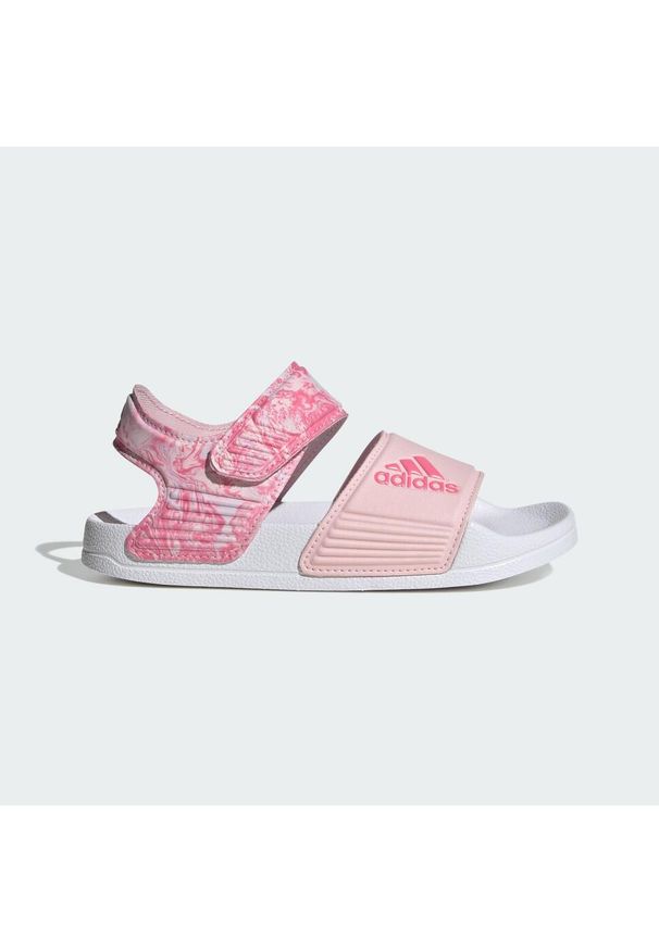 Sandały do chodzenia dla dzieci Adidas Adilette. Kolor: różowy, biały, wielokolorowy. Styl: sportowy