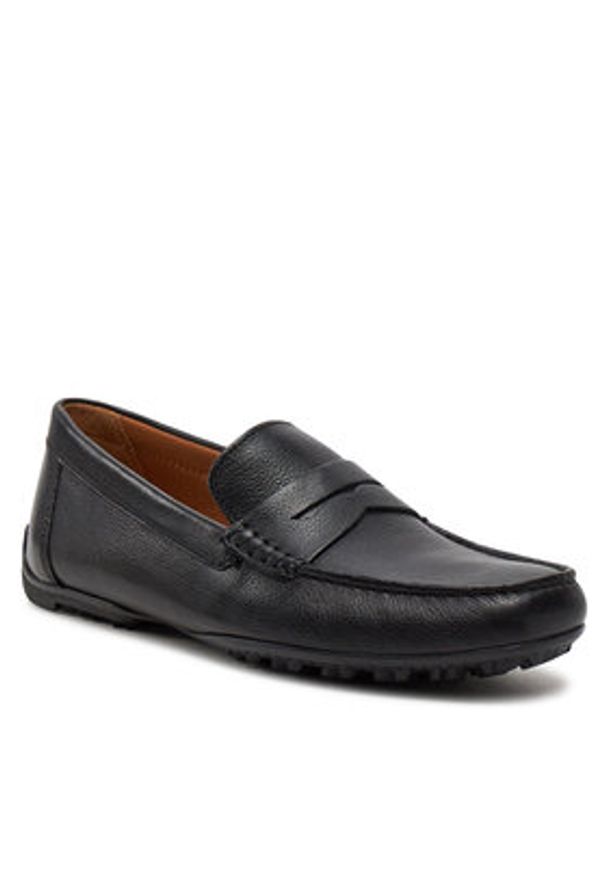 Geox Mokasyny U Kosmopolis + Grip U35CFB 00034 C9997 Czarny. Kolor: czarny. Materiał: skóra