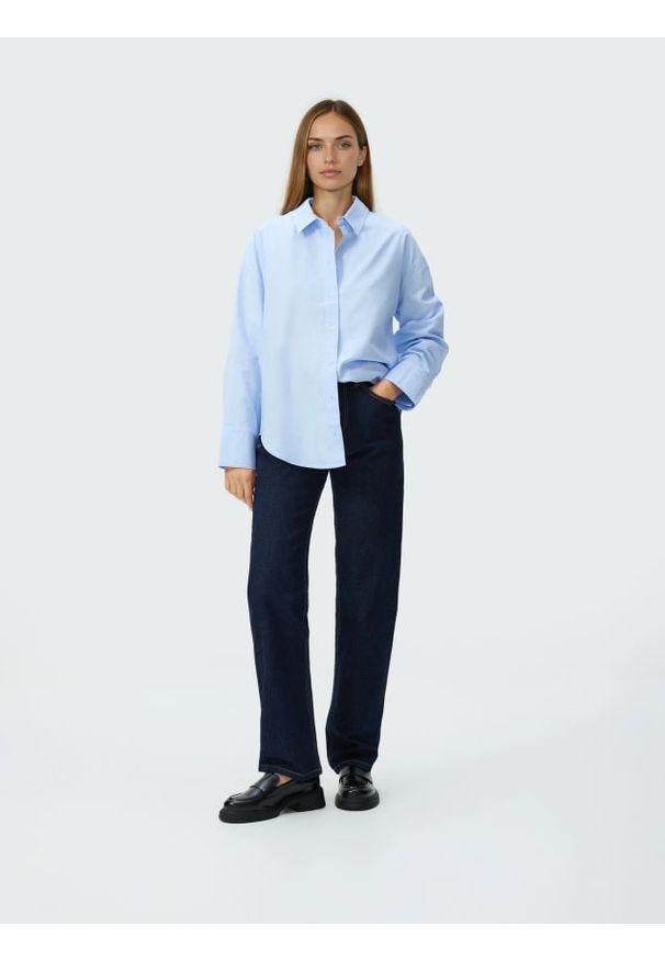 Reserved - Jeansy straight - zielony. Kolor: zielony